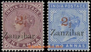 227759 - 1895 SG.34, 39, Viktorie 1A a 2A s přetiskem ZANZIBAR a nov