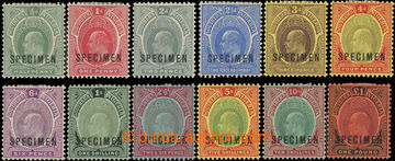 227764 - 1907 SG.33a-34s, Edvard VII.  ½d-£1, SPECIMEN; kompletní 