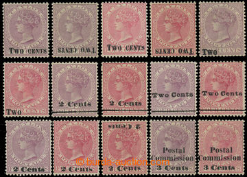 227767 - 1888-1890 SG.202-211, Viktorie 4C mauve a 4C rose, kompletn