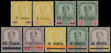 227774 - 1903-1904 SG.54-60, Sultan Ibrahim overprint  3 CENTS - 50 C