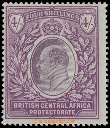 227853 - 1903-1904 SG.64, Edvard VII. 4Sh fialová, průsvitka Koruna
