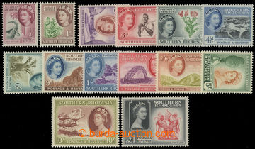 227863 - 1953 SG.78-91, Alžběta II. Motivy ½P - £1; kompletní s