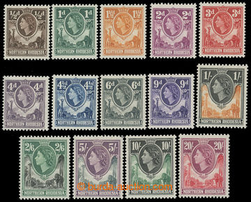 227865 - 1953 SG.61-74, Elizabeth II. Motives 1P - 20Sh; complete set