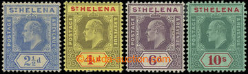 227872 - 1908-1911 SG.64-70, Edward VII. 2½P - 10Sh; complete set, v