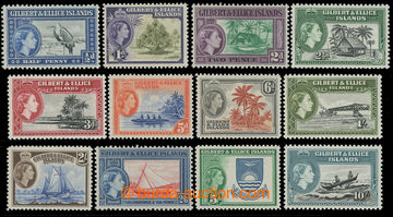 227895 - 1939-1955 SG.43-54, Elizabeth II. Motives ½P - 10Sh; comple