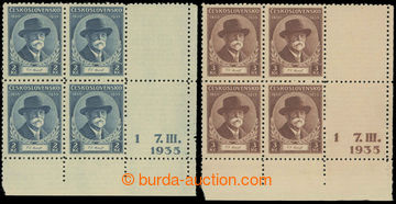 227904 - 1935 Pof.287K-288K, 85. narozeniny TGM 2Kč a 3Kč, sestava 