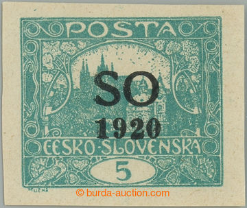 228035 -  Pof.SO3, Hradčany 5h blue-green imperforated, wide margins