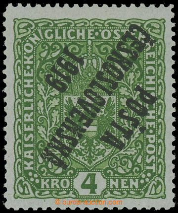 228054 -  Pof.50I Pp, Coat of arms 4 Koruna light green with inverted