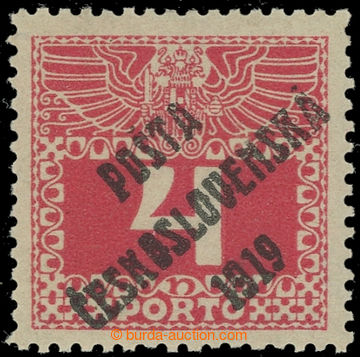 228073 -  Pof.66, Large numerals 4h red, overprint type III.; mint ne