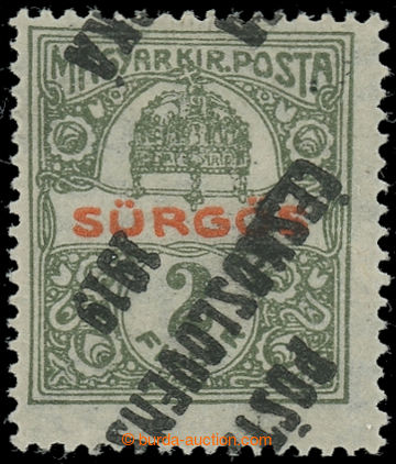 228090 -  Pof.124Pp, Express stamp 2f, inverted overprint, shifted do