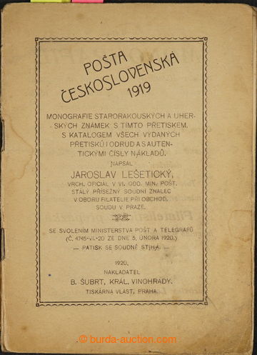 228103 - 1920 POŠTA ČESKOSLOVENSKÁ 1919/ Jaroslav Lešetický, mon