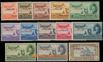 228148 - 1948 GAZA / Egyptská okupace, SG.20-32, kompletní Farúk I