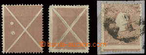 22815 - 1859 II.issue collection  of 2pcs Andreas crosses brown, 1xl