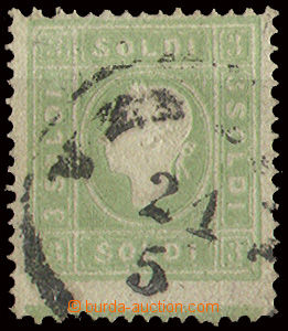 22816 - 1859 LOMBARDY-VENETO  issue II 3So green with print St. Andr