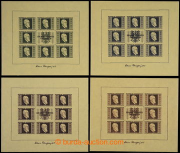 228203 - 1946 Mi.Klb.772-775, souvenir sheets Renner; superb, c.v.. 2
