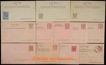228233 - 1873-1907 Ferch.UM4-U15, 12 envelopes of pneumatic-tube post