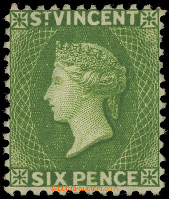 228247 - 1883 SG.44, Viktorie 6P bright green, CA, zoubkování 12; b
