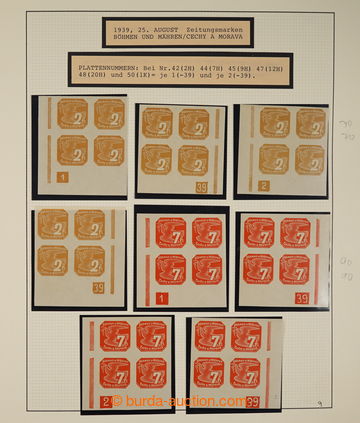 228268 - 1939 [COLLECTIONS]  PLATE NUMBERS / Pof.NV1-NV9, the first i
