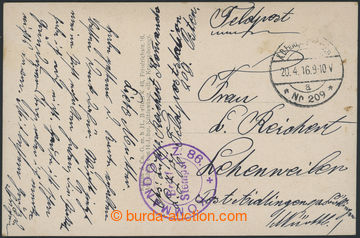 228326 - 1916 ZEPPELINOVÁ POLNÍ POŠTA / pohlednice Kowno (dnes Kau