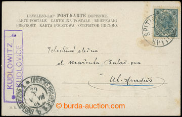 228361 - 1904 ČESKÉ ZEMĚ / poštovna KUDLOVICE (Geb. č.0614/2), v
