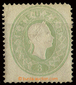22839 - 1860 issue III 3 Kreuzer, Mi.19. Missing tooth right upper c