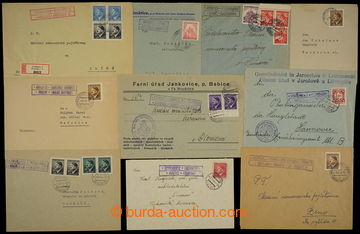 228396 - 1940-1944 comp. 10 pcs of letters with postal agency pmk., f