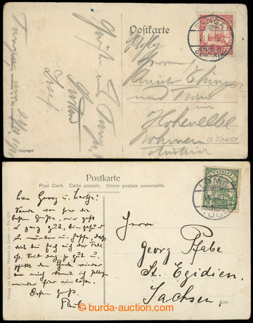 228401 - 1909-1910 2 Ppc sent to Germany, resp. Bohememia, with DOA 7