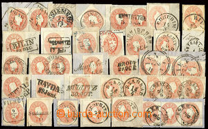 22842 - 1860 selection of 29 pcs of cut-squares with stamp. 5 Kreuze