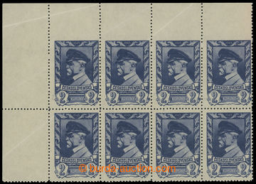 228469 - 1945 Pof.386 VV, Moskevské 2K modrá, 6-blok s horním okra