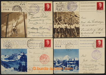 228510 - 1948 comp. 4 pcs of Us pictorial post cards abroad CDV89/3, 