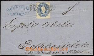 22854 - 1861 folded letter with 15 Kreuzer, issue III, Mi.22 with st