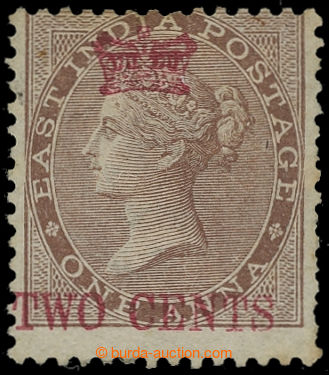 228719 - 1867 SG.2, indická Viktorie 1A hnědá s červeným přetis