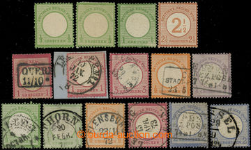 228736 - 1872 Mi.3, 8, 14, 16-20 etc., selection 15 of stamps Coat of