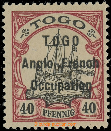 228742 - 1914 SG.H7, German Togo - Emperor´s Yacht 40Pf with overpri