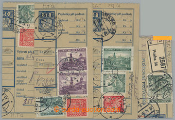 228750 - 1939 Maxa T13, comp. 4 pcs of cuts parcel dispatch-note, 2x 