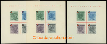 228764 - 1949 BADEN / Mi.Bl.2I  Red Cross, + miniature sheet for RHIN