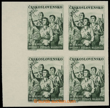 228854 - 1952 PLATE PROOF  Pof.637, International Week of Youth 1.50K