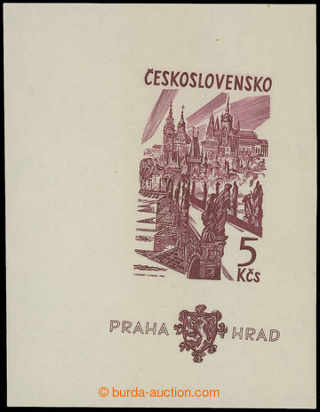 228899 - 1964 Pof.A1393 VV, aršík Pražský hrad 5Kčs, výrazný p