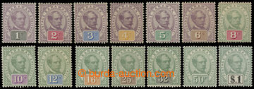 228908 - 1888-1897 SG.8-21, Brooke 1C - $1, complete set, without wat