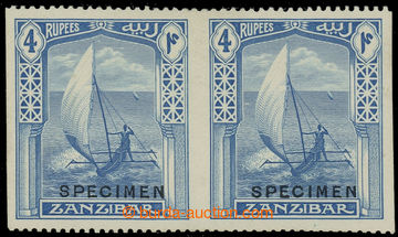 228979 - 1913 SG.258, ZT Sailing Canoe 4Rp v modré barvě - 2 páska