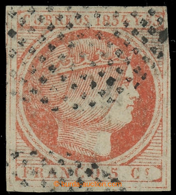 228988 - 1855 Mi.6, Isabela II. FRANCO 5Cs rumělkově červená, vyd