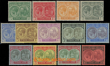 229000 - 1920 SG.24-36, Jiří VI. / Kolumbus ½P-£1, průsvitka CA;