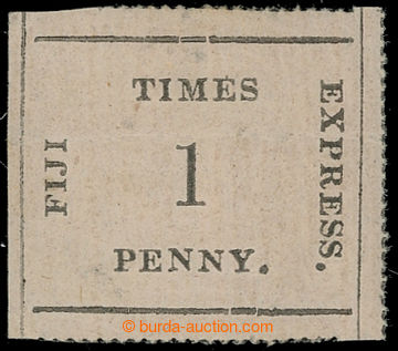 229004 - 1871 SG.5, Fiji Times Express 1C on pink ribbed paper; light