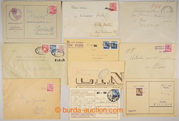 229057 - 1945 JIŽNÍ MORAVA / sestava 10ks dopisů s provizorními r