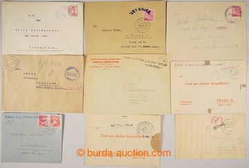 229064 - 1945 BOHEMIA / comp. 9 pcs of Reg letters with provisory can