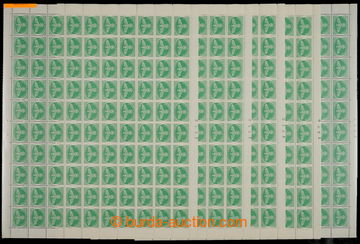 229095 - 1944 ARCHOVINA / Mi.4, Orlice smaragdově zelená, sestava 5