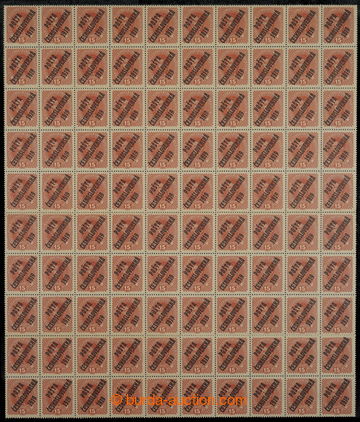 229097 -  COUNTER SHEET / Pof.38, Charles 15h brown, 100 pcs of count