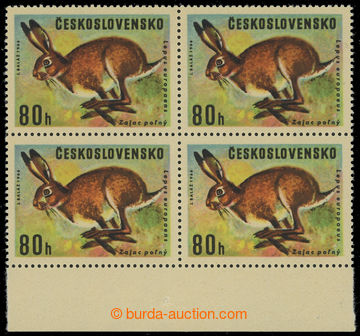 229125 - 1966 Pof.1570ST inverted comb perforation, Hare 80h, lower c