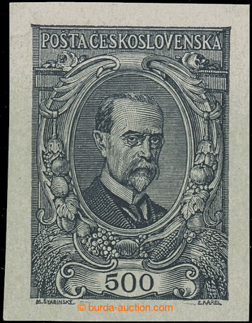 229200 -  Pof.141N, 500h grey imperforated; mint never hinged, exp. b