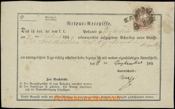 229277 - 1859 ČESKÉ ZEMĚ/ RETOUR-RECEPISSE odeslaný z pošty UNTE